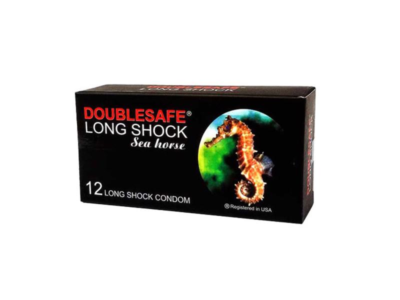 Bao cao su Doublesafe Long Shock Sea Horse hộp 12 cái