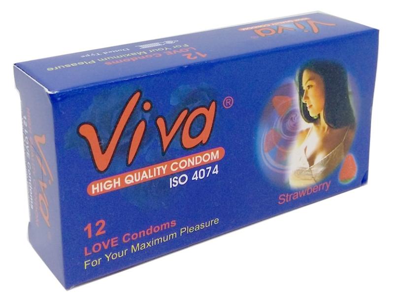 Bao cao su Viva hương trái cây ngọt ngào (Hộp 12 cái)