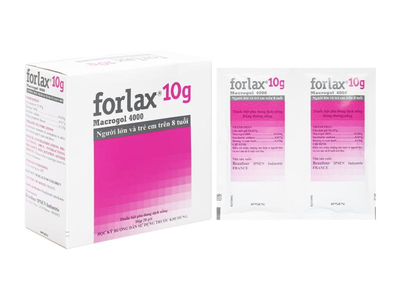 Bột pha dung dịch uống Forlax 10g trị táo bón (20 gói x 10,167g)