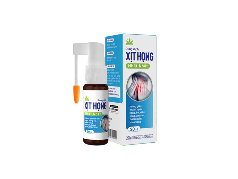 Dung dịch xịt họng Nhất Nhất hỗ trợ giảm ho, khản tiếng chai 20ml