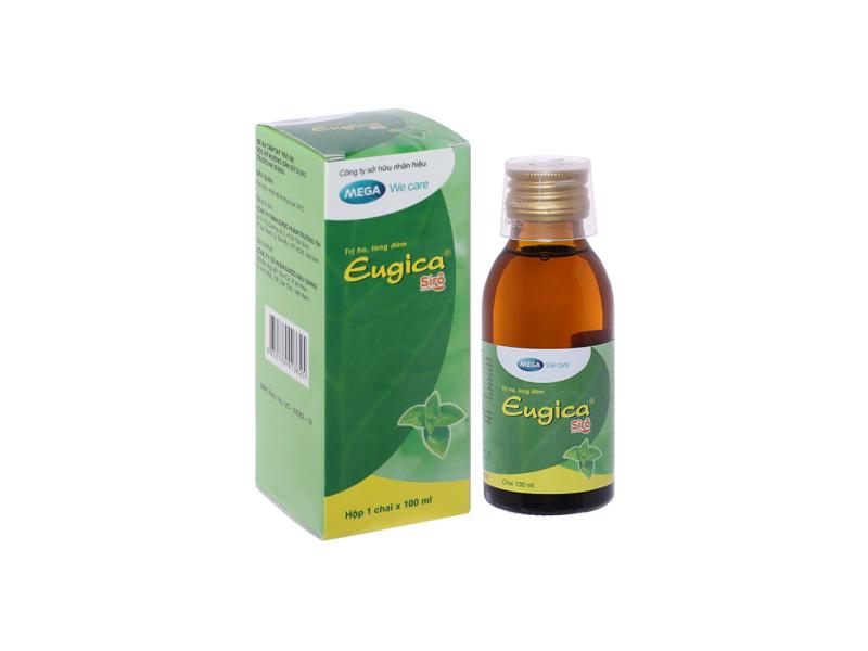 Eugica Sirô điều trị ho có đờm, ho mất tiếng, viêm đau họng chai 100ml