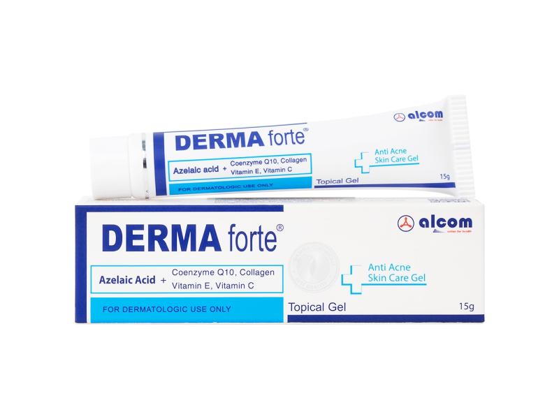 Gel Derma Forte Gamma hỗ trợ làm mờ sẹo, ngừa vết thâm, ngừa tái phát mụn, sạch bã nhờn trên da (15g)