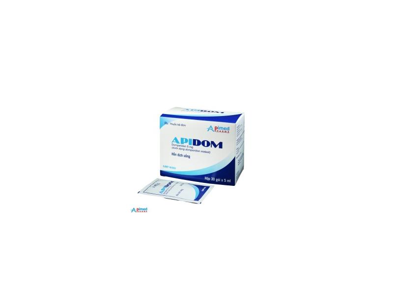 Hỗn dịch uống Apidom 5ml điều trị chứng nôn và buồn nôn, nấc cụt, ăn không tiêu (30 gói x 5ml)