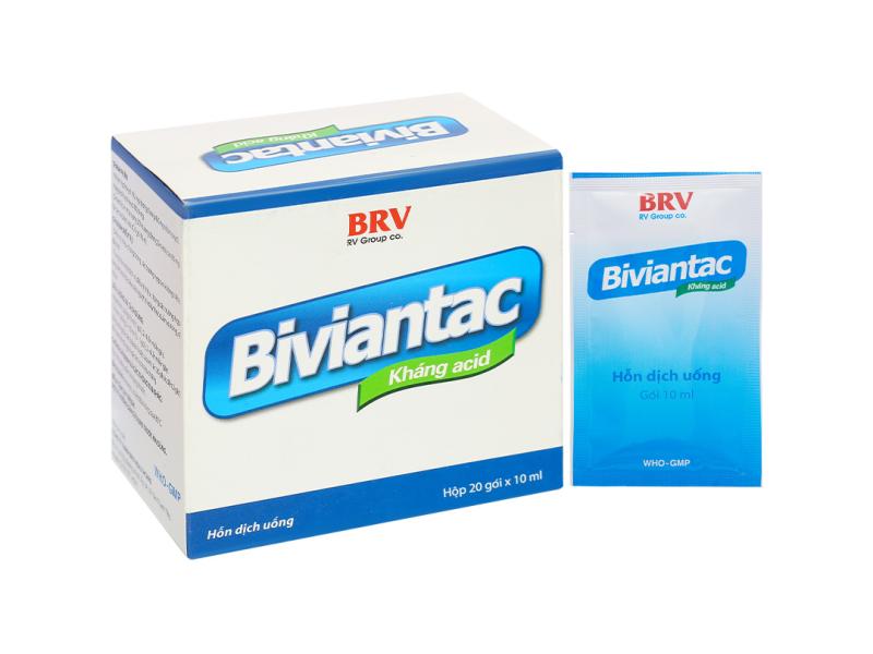 Hỗn dịch uống Biviantac giảm đầy hơi, trướng bụng ăn không tiêu (20 gói x 10ml)