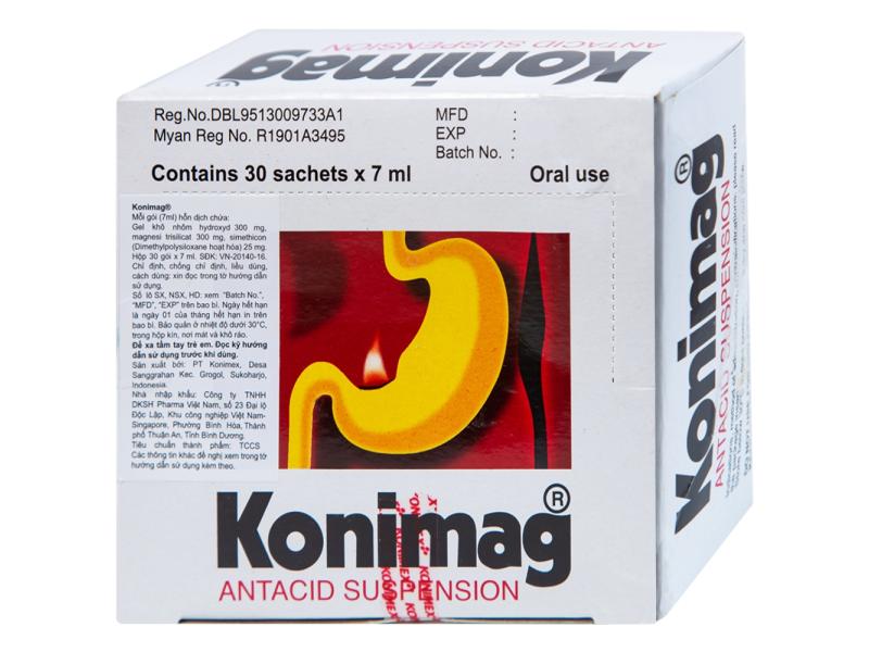 Hỗn dịch uống Konimag PT Konimex giảm buồn nôn, khó tiêu, loét đường tiêu hóa (30 gói x 7ml)