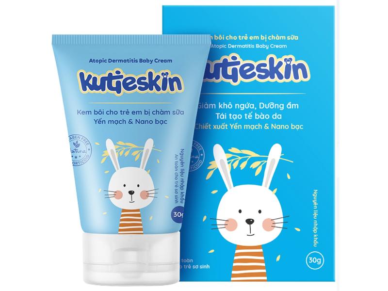 Kem bôi cho trẻ em bị chàm sữa Kutieskin giảm ngứa, kháng viêm, cải thiện bong tróc da (30g)