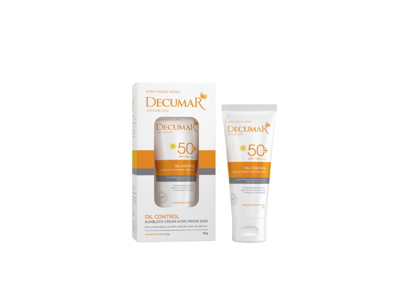 Kem chống nắng dành cho da mụn Decumar Anti- Acne Oil Control Sunblock Cream SPF 50+