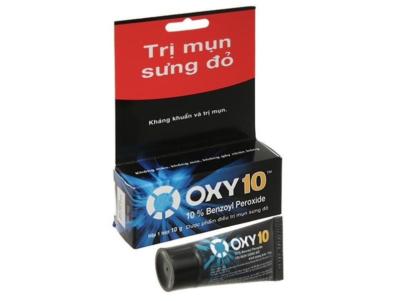 Kem Oxy 10 hỗ trợ điều trị mụn bọc, mụn sưng đỏ tuýp 10g