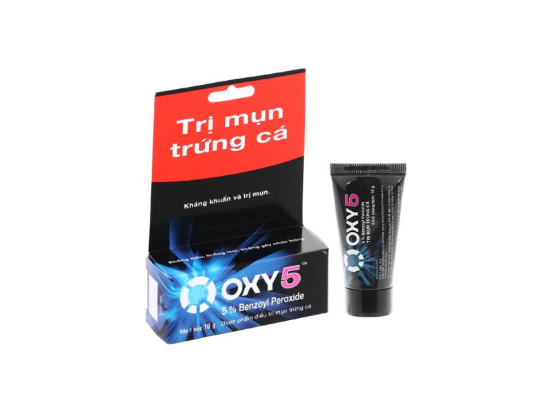Kem Oxy 5 hỗ trợ điều trị mụn bọc, mụn trứng cá tuýp 10g