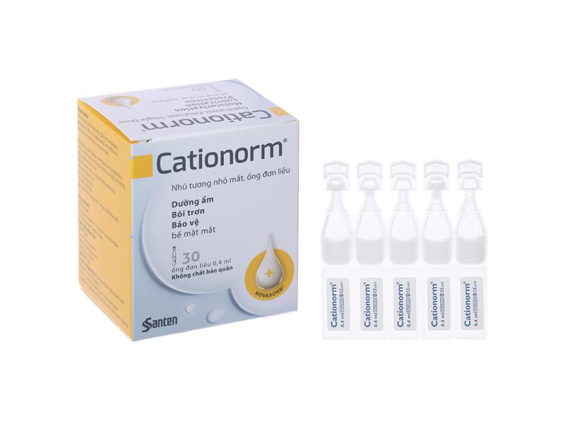 Nhũ tương nhỏ mắt Cationorm dưỡng ẩm, bôi trơn mắt (30 ống x 0,4ml)