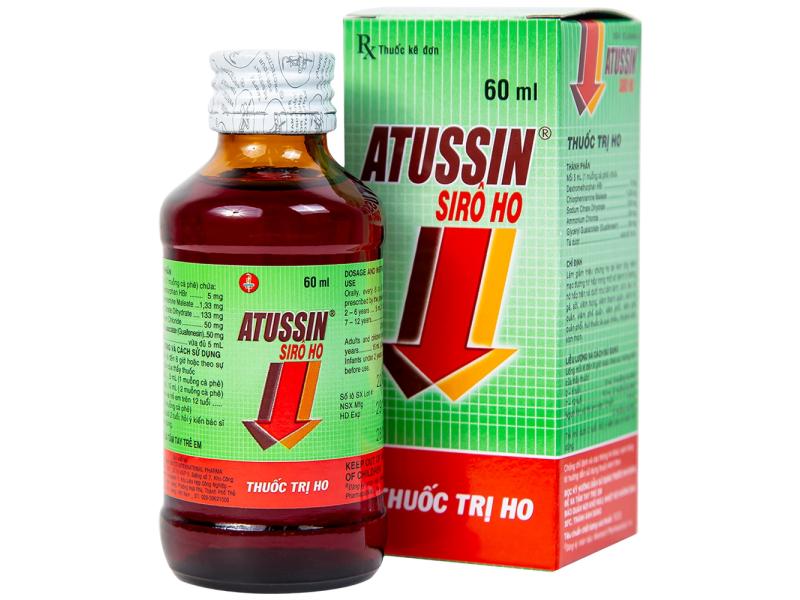 Siro ho Atussin United hỗ trợ giảm các triệu chứng ho (60ml)