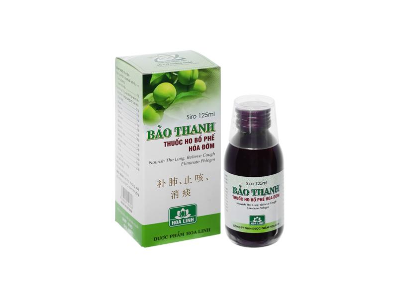 Siro ho Bảo Thanh điều trị các chứng ho, viêm phổi (125ml)