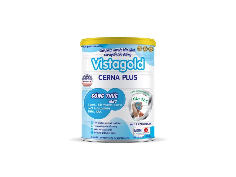 SỮA VISTAGOLD CERNA PLUS (Từ 18 Tuổi Trở Lên) - Giúp Ổn Định Đường Huyết (Lon/900g)