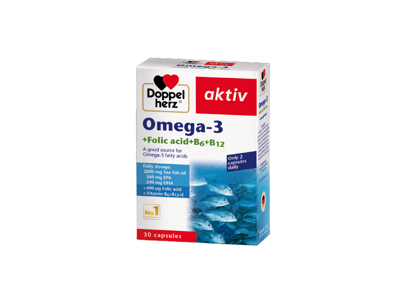 Thực phẩm bảo vệ sức khỏe Omega-3 + Folic acid + B6 + B12