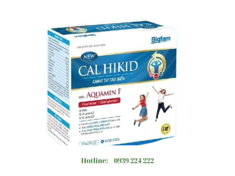 Thực phẩm bổ sung canxi và vitamin D3 New CAL HIKID Bigfam hộp 20 ống x 10ml