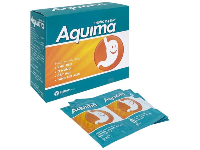 Thuốc Aquima Merap hỗ trợ điều trị các triệu chứng khó tiêu, ợ nóng, đầy hơi (20 gói x 10ml)
