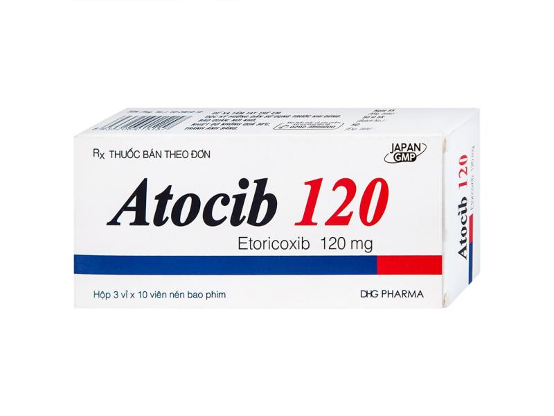 Thuốc Atocib 120mg DHG điều trị thoái hóa khớp, viêm khớp dạng thấp (3 vỉ x 10 viên