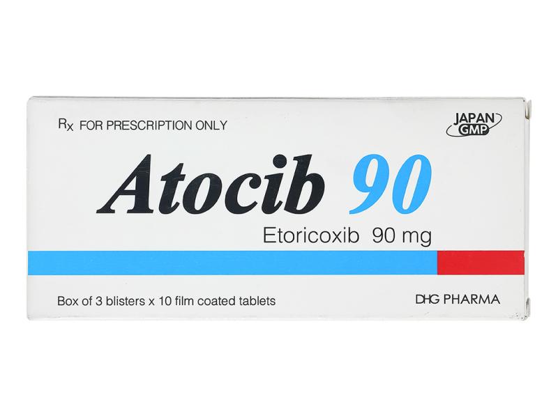 Thuốc Atocib 90mg DHG điều trị thoái hóa khớp, viêm khớp dạng thấp (3 vỉ x 10 viên)