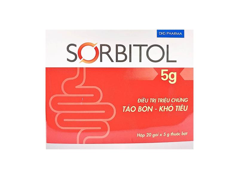 Thuốc bột Sorbitol 5g DHG điều trị triệu chứng táo bón, rối loạn tiêu hóa (20 gói x 5g)