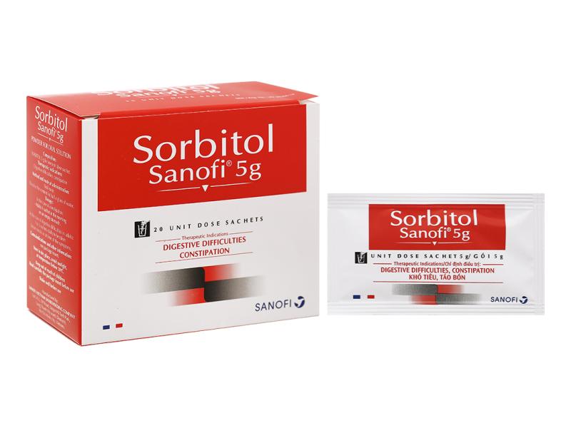 Thuốc bột Sorbitol Sanofi 5g trị chứng khó tiêu, táo bón (20 gói x 5g)