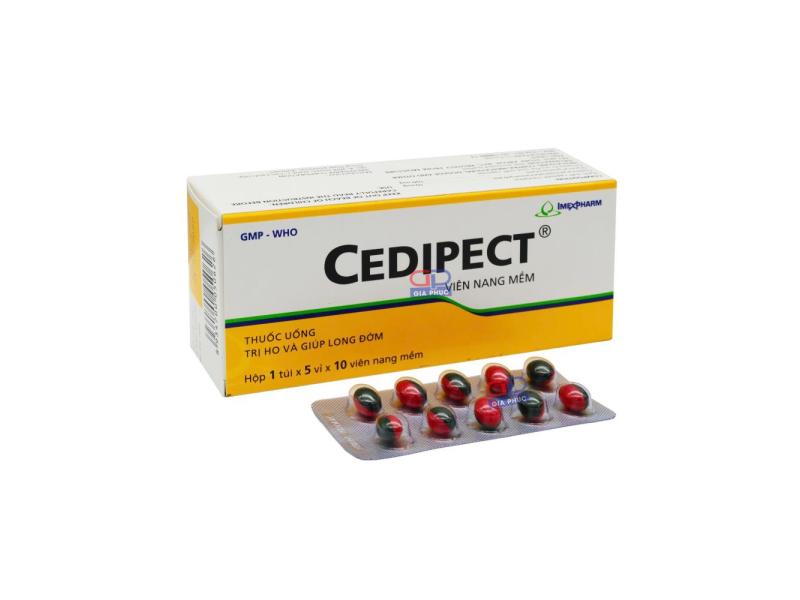 Thuốc Cedipect Imexpharm giảm triệu chứng ho, long đờm (5 vỉ x 10 viên)