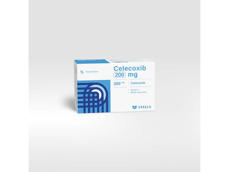 Thuốc Celecoxib 200mg Stella điều trị triệu chứng của thoái hóa khớp, viêm khớp dạng thấp (6 vỉ x 10 viên)