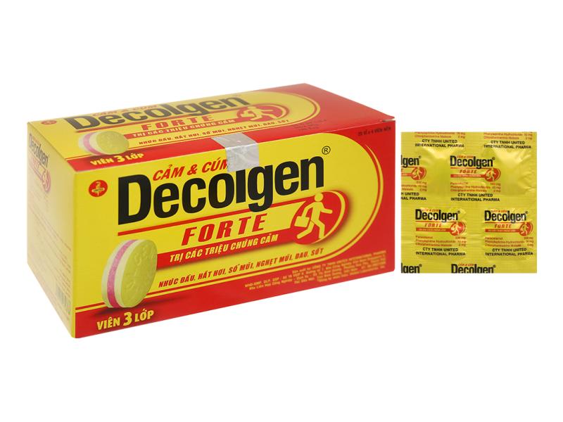 Thuốc Decolgen Forte United điều trị các triệu chứng cảm thông thường, viêm mũi dị ứng (25 vỉ x 4 viên)