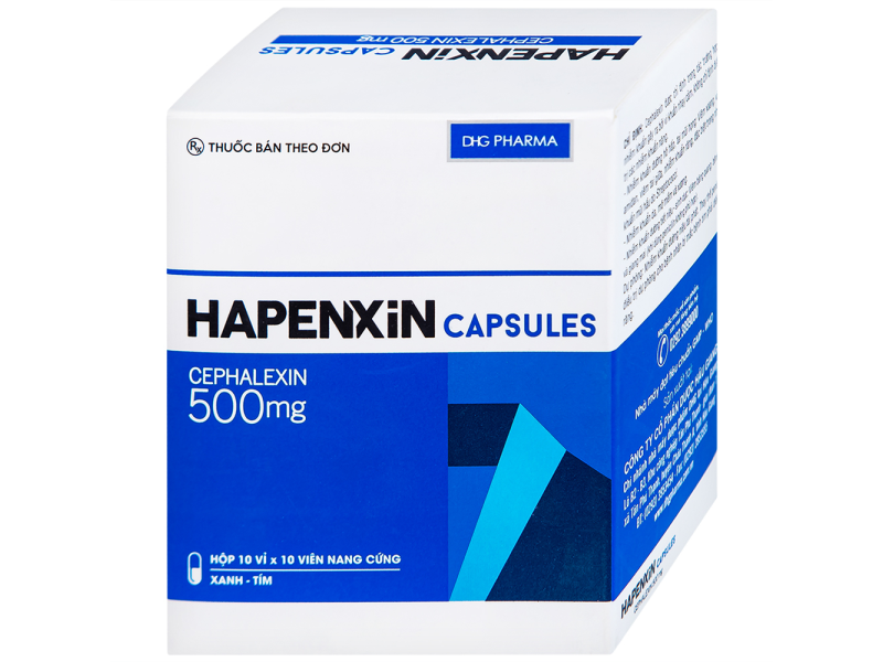 Thuốc Hapenxin Capsules DHG điều trị nhiễm khuẩn (10 vỉ x 10 viên)