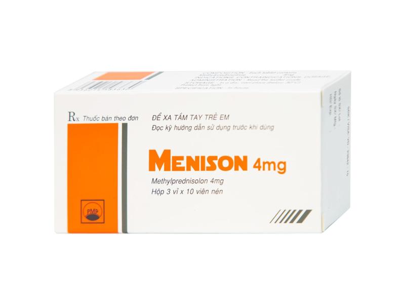 Thuốc Menison 4mg Pymepharco điều trị rối loạn nội tiết, viêm khớp, bệnh collagen (3 vỉ x 10 viên)