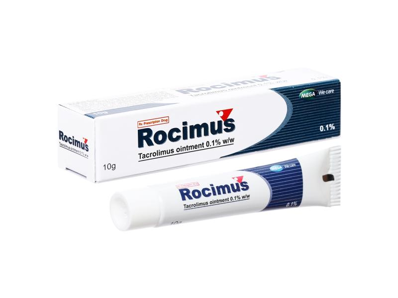Thuốc mỡ bôi da Rocimus 0.1% MEGA We care điều trị viêm da cơ địa (10g)