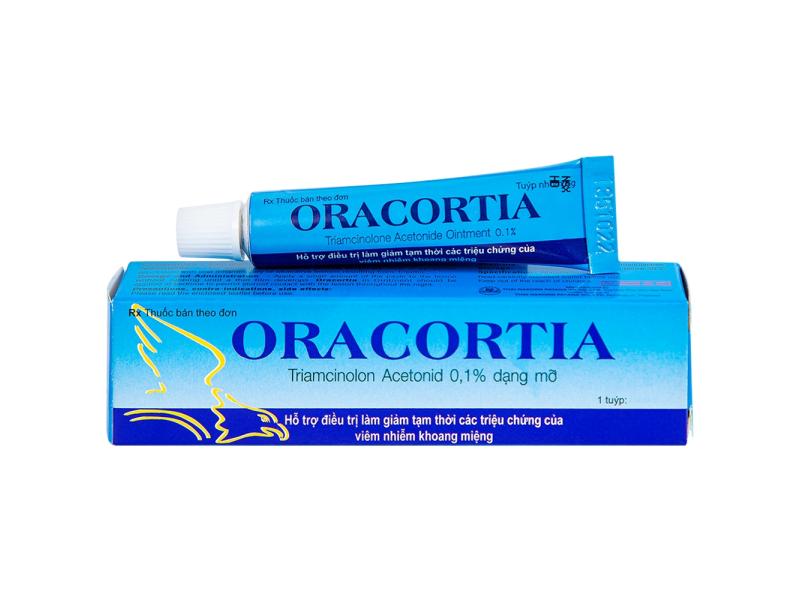 Thuốc mỡ Oracortia 0,1% Thai Nakorn Patana giảm triệu chứng viêm nhiễm khoang miệng, loét do chấn thương (5g)