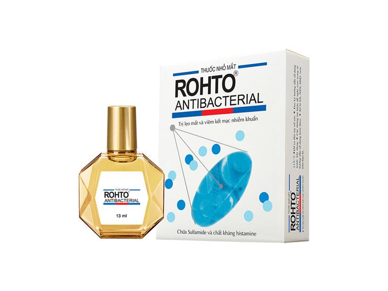 Thuốc nhỏ mắt Rohto Antibacterial điều trị lẹo mắt, viêm kết mạc, viêm mi mắt (13ml)