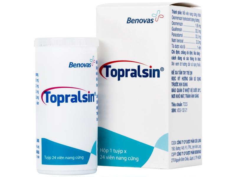 Thuốc Topralsin Benovas điều trị triệu chứng ho khan, ho do dị ứng và kích ứng (24 viên)