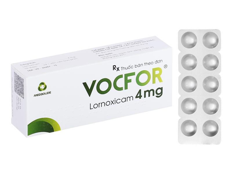 Thuốc Vocfor 4mg Medisun điều trị đau sau phẫu thuật (3 vỉ x 10 viên)