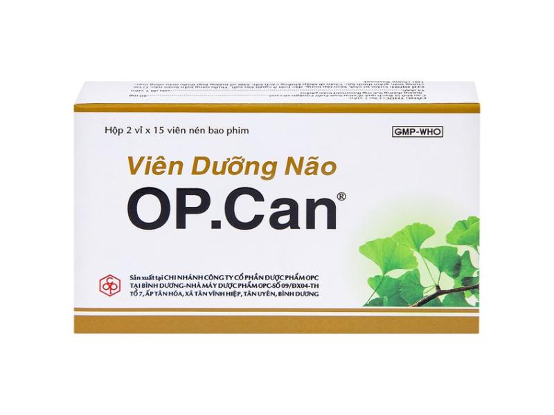 Viên dưỡng não O.P.CAN OPC điều trị giảm trí nhớ, kém tập trung, thiểu năng tuần hoàn não (2 vỉ x 15 viên)