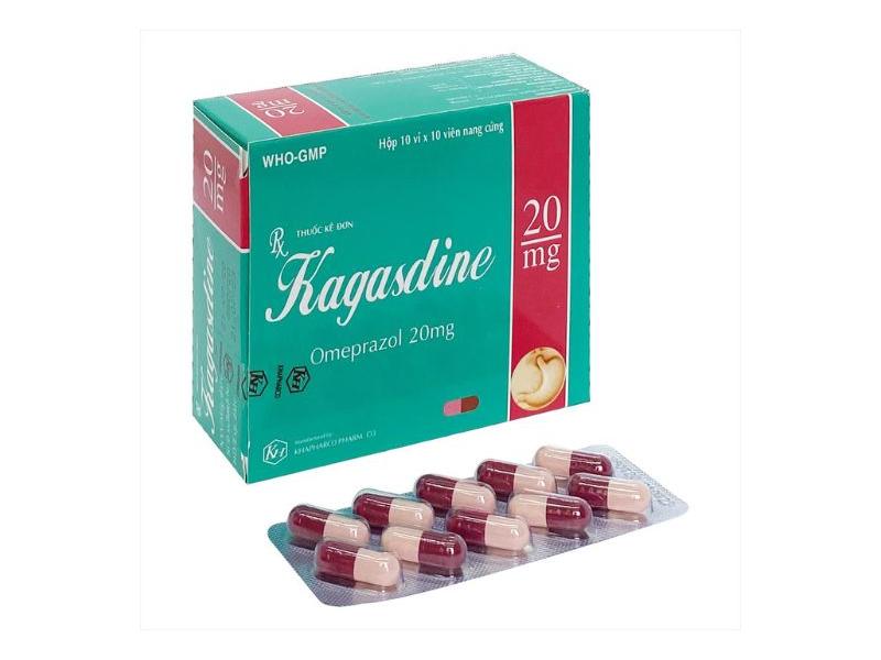 Viên nang Kagasdine 20mg Khapharco điều trị loét dạ dày, tá tràng (10 vỉ x 10 viên)