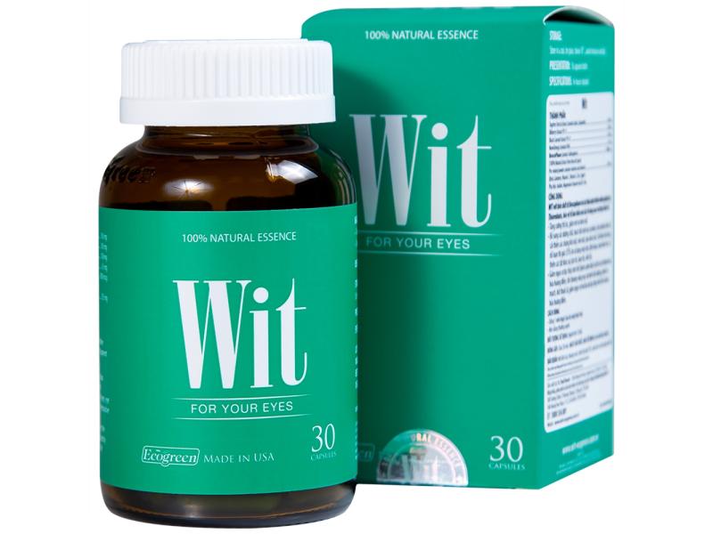 Viên nang WIT For Your Eyes Ecogreen tăng cường thị lực, giảm mờ và nhòe mắt