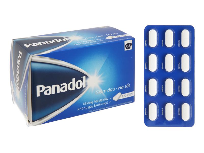 Viên nén Panadol 500mg GSK giảm đau, hạ sốt, điều trị đau đầu, đau cơ (10 vỉ x 12 viên)