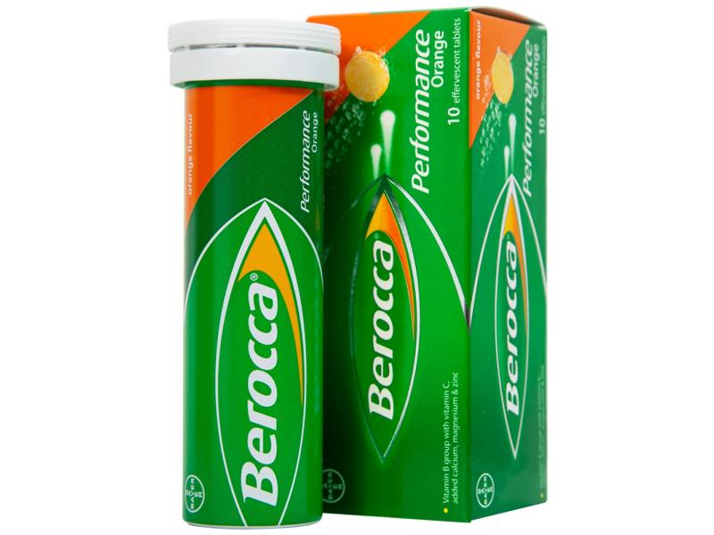 Viên sủi Berocca Bayer bổ sung vitamin và khoáng chất (10 viên)