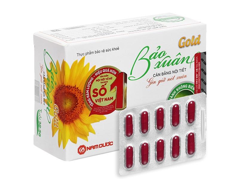 Viên uống Bảo Xuân Gold Nam Dược bổ sung phytoestrogen, cân bằng nội tiết tố nữ (3 vỉ x 10 viên)