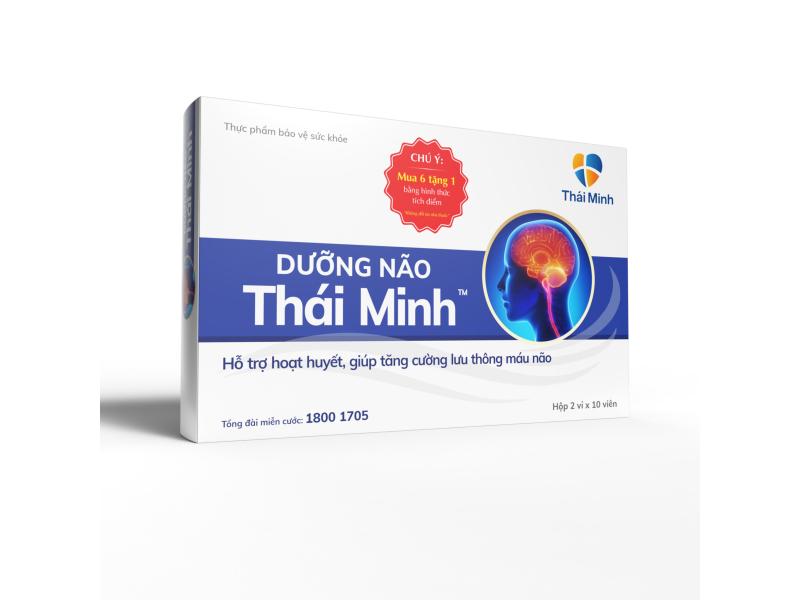 Viên uống Dưỡng Não Thái Minh hỗ trợ hoạt huyết, tăng cường lưu thông máu não (hộp 20 viên)
