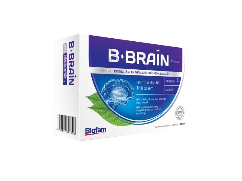 Viên uống ngủ ngon, sâu giấc, dưỡng tâm an thần B-Brain