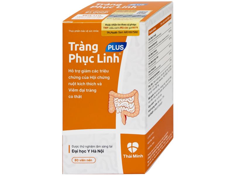 Viên uống Tràng Phục Linh Plus Thái Minh hỗ trợ giảm các triệu chứng của hội chứng ruột kích thích (80 viên)